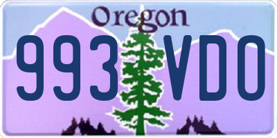OR license plate 993VDO