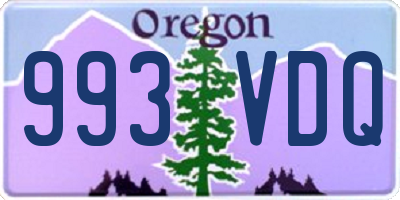 OR license plate 993VDQ