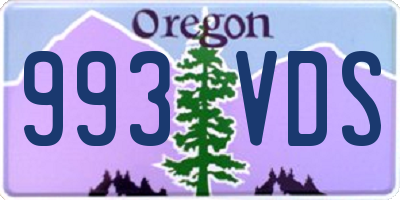 OR license plate 993VDS