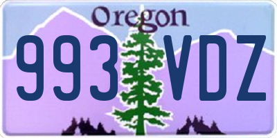 OR license plate 993VDZ