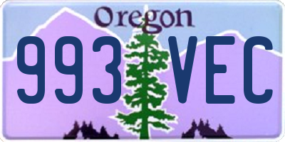 OR license plate 993VEC
