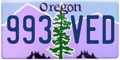 OR license plate 993VED