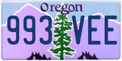 OR license plate 993VEE