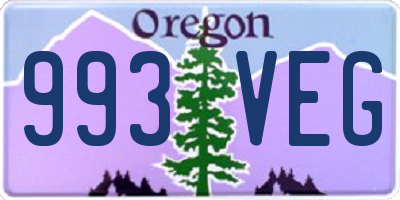 OR license plate 993VEG