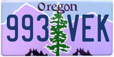 OR license plate 993VEK