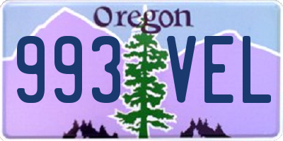 OR license plate 993VEL