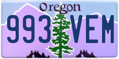 OR license plate 993VEM