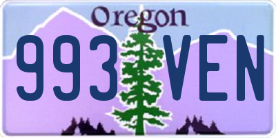 OR license plate 993VEN