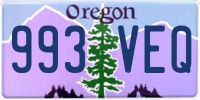 OR license plate 993VEQ