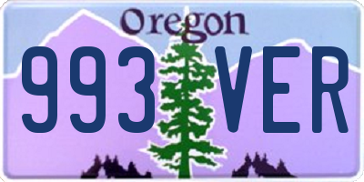 OR license plate 993VER
