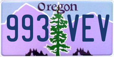 OR license plate 993VEV