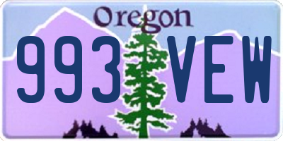 OR license plate 993VEW