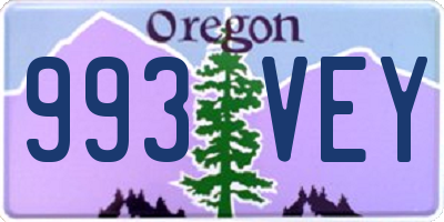 OR license plate 993VEY