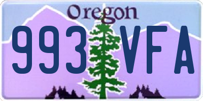 OR license plate 993VFA