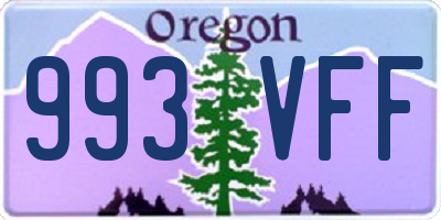 OR license plate 993VFF