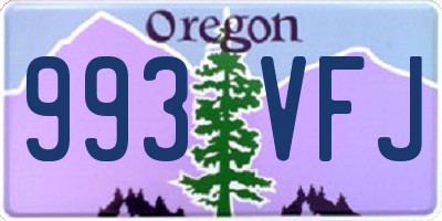 OR license plate 993VFJ