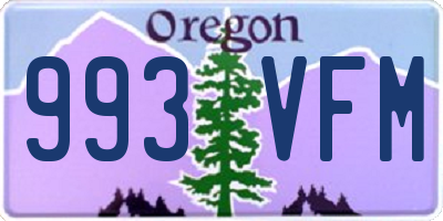 OR license plate 993VFM