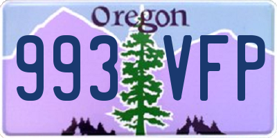 OR license plate 993VFP