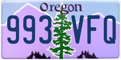 OR license plate 993VFQ