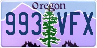 OR license plate 993VFX