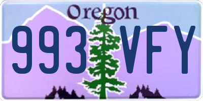 OR license plate 993VFY