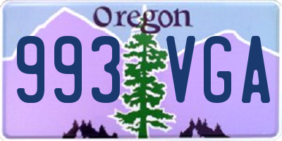 OR license plate 993VGA