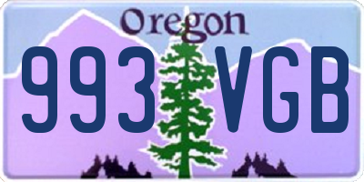OR license plate 993VGB