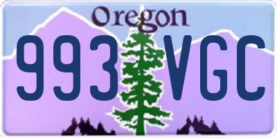 OR license plate 993VGC