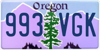 OR license plate 993VGK