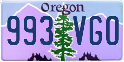 OR license plate 993VGO