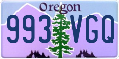 OR license plate 993VGQ