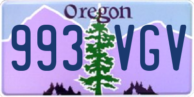OR license plate 993VGV