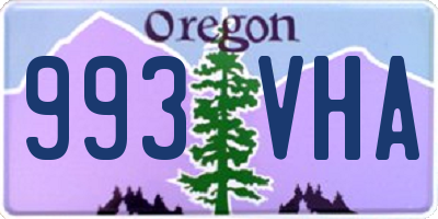 OR license plate 993VHA