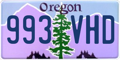 OR license plate 993VHD