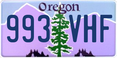 OR license plate 993VHF