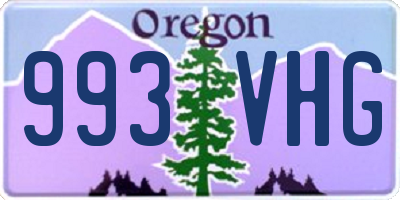 OR license plate 993VHG