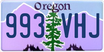 OR license plate 993VHJ