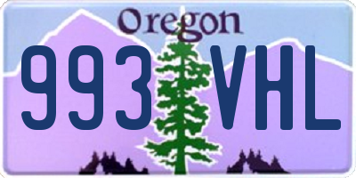 OR license plate 993VHL