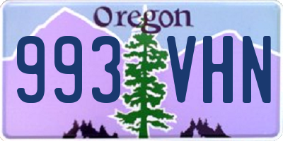 OR license plate 993VHN