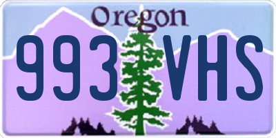 OR license plate 993VHS