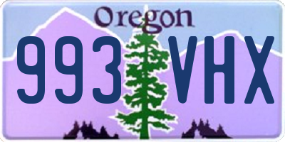 OR license plate 993VHX
