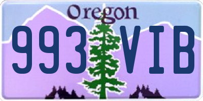 OR license plate 993VIB