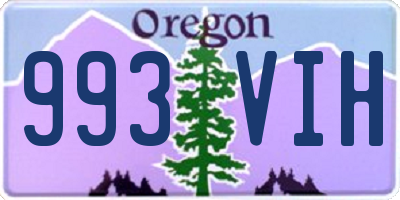 OR license plate 993VIH