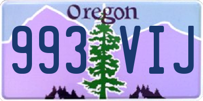 OR license plate 993VIJ