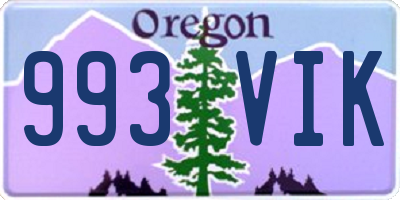 OR license plate 993VIK