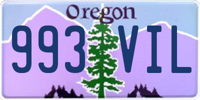 OR license plate 993VIL