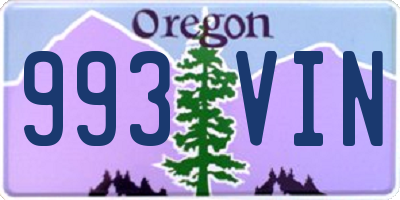 OR license plate 993VIN