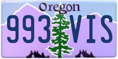 OR license plate 993VIS