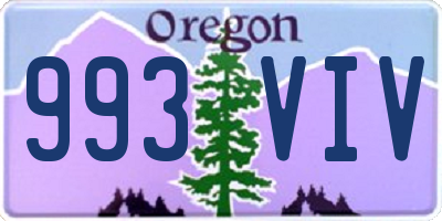 OR license plate 993VIV