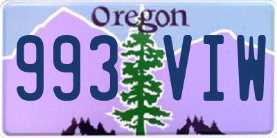 OR license plate 993VIW